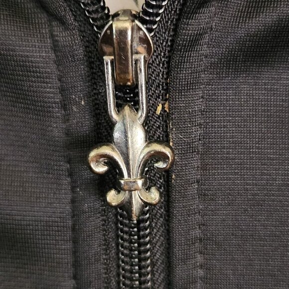 Franky Max Unique Rare Cross Embroidered Rhinestone Full Zip Jacket Size M - Picture 5 of 6